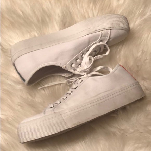 Boden Flatform Sneakers White Size 8 1/2 (40) - Picture 3 of 8